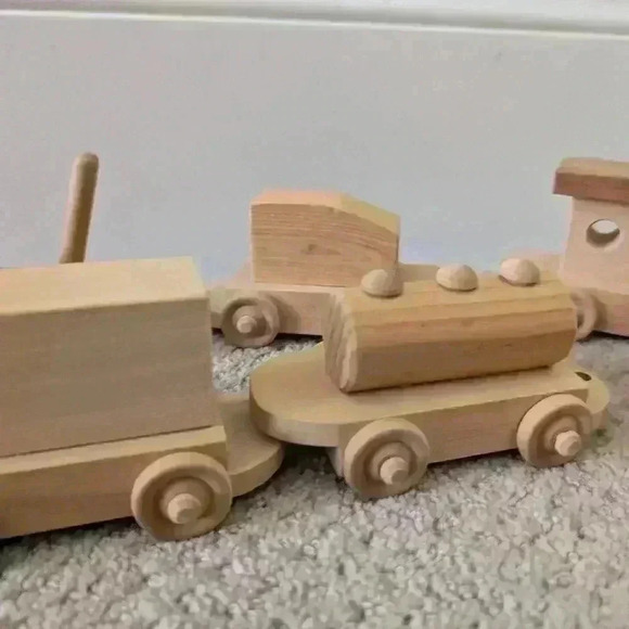Wooden kids train set - Picture 4 of 10